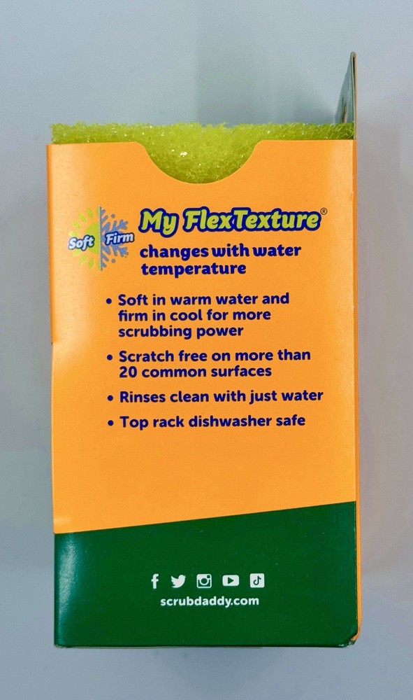 Scrub Daddy Sponge Daddy 4-Pack Dual Sided Scratch Free Sponge Scrubber