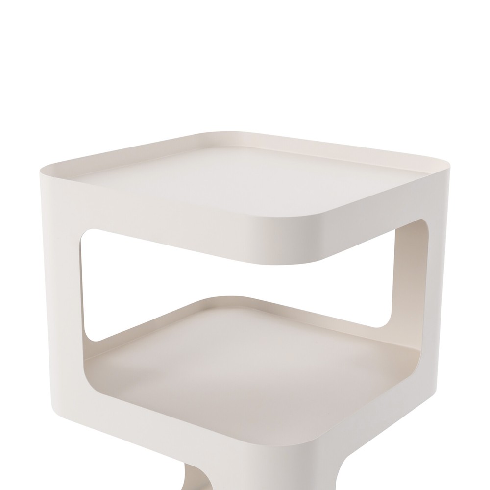 3 Tier Side Table Modern Coffee Table Sofa Bedside Table Storage Organizer White