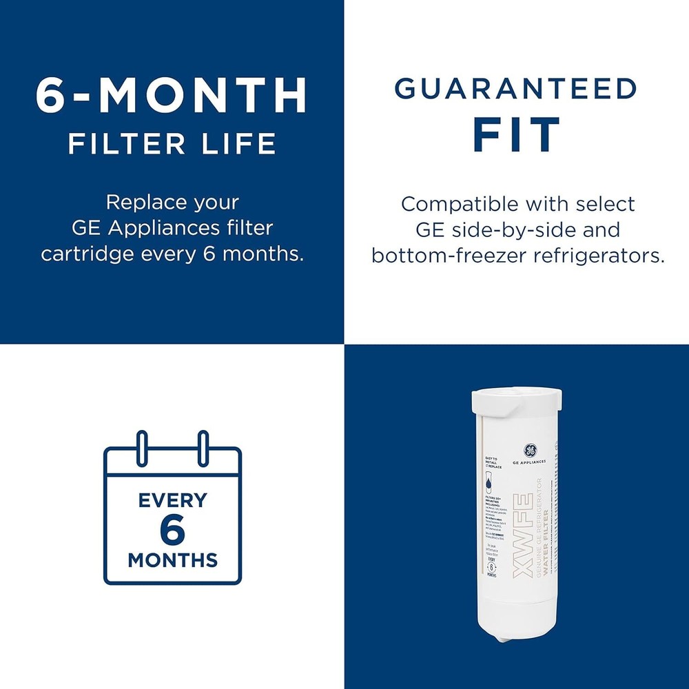3 Pack Genuine GE XWFE Filter WITH RFID CHIP - In 3-Pack Box