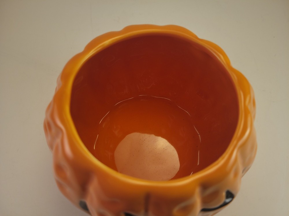 Ceramic pumpkin jack o lantern
