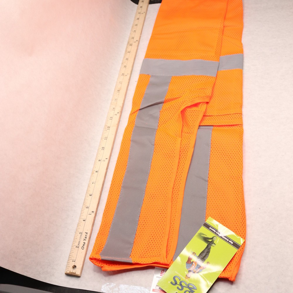 GSS Standard Hook & Loop Mesh Safety Vest w/ 2 Pockets Class 2 Orange M