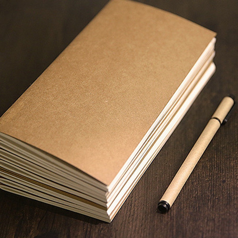 8 Pcs Kraft Paper Blank Notebook Notepad Diary Book for Drawing Writing