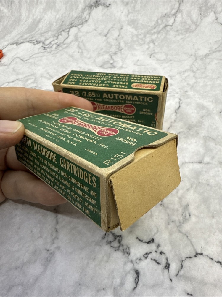 Empty Boxes .32 (7.65) Cleanbore Automatic Remington Box R1512