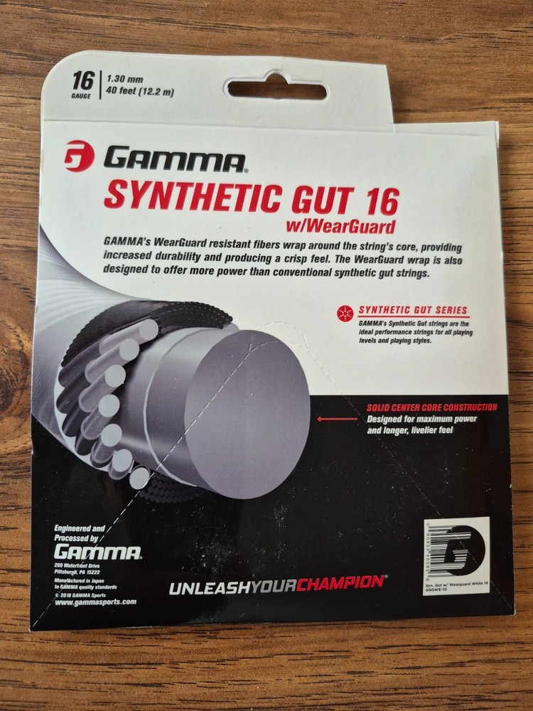 Gamma Synthetic Gut 16 Tennis String