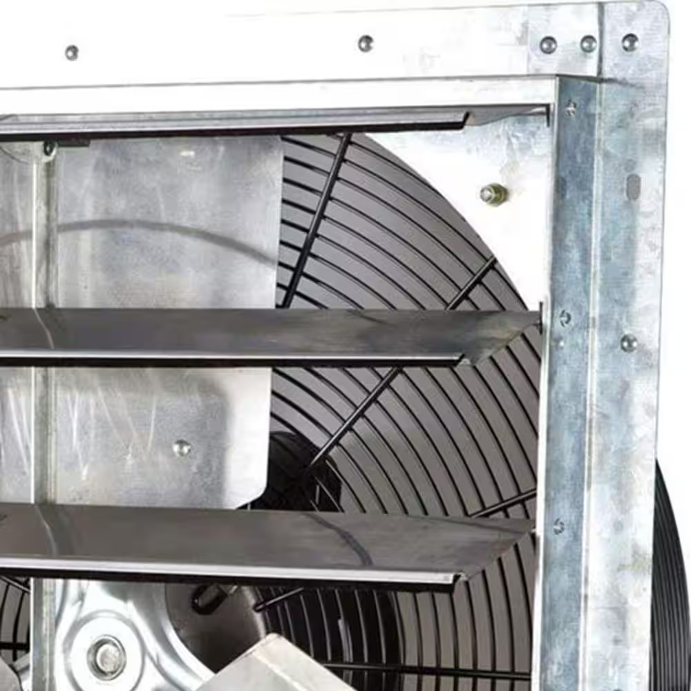 4244 CFM Silver Electric Powered Gable Mount Shutter Fan/Vent