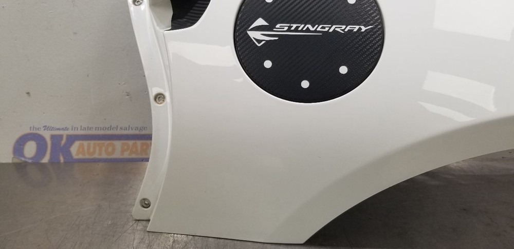 14 CHEVY CORVETTE C7 COUPE QUARTER PANEL LEFT DRIVER WHITE