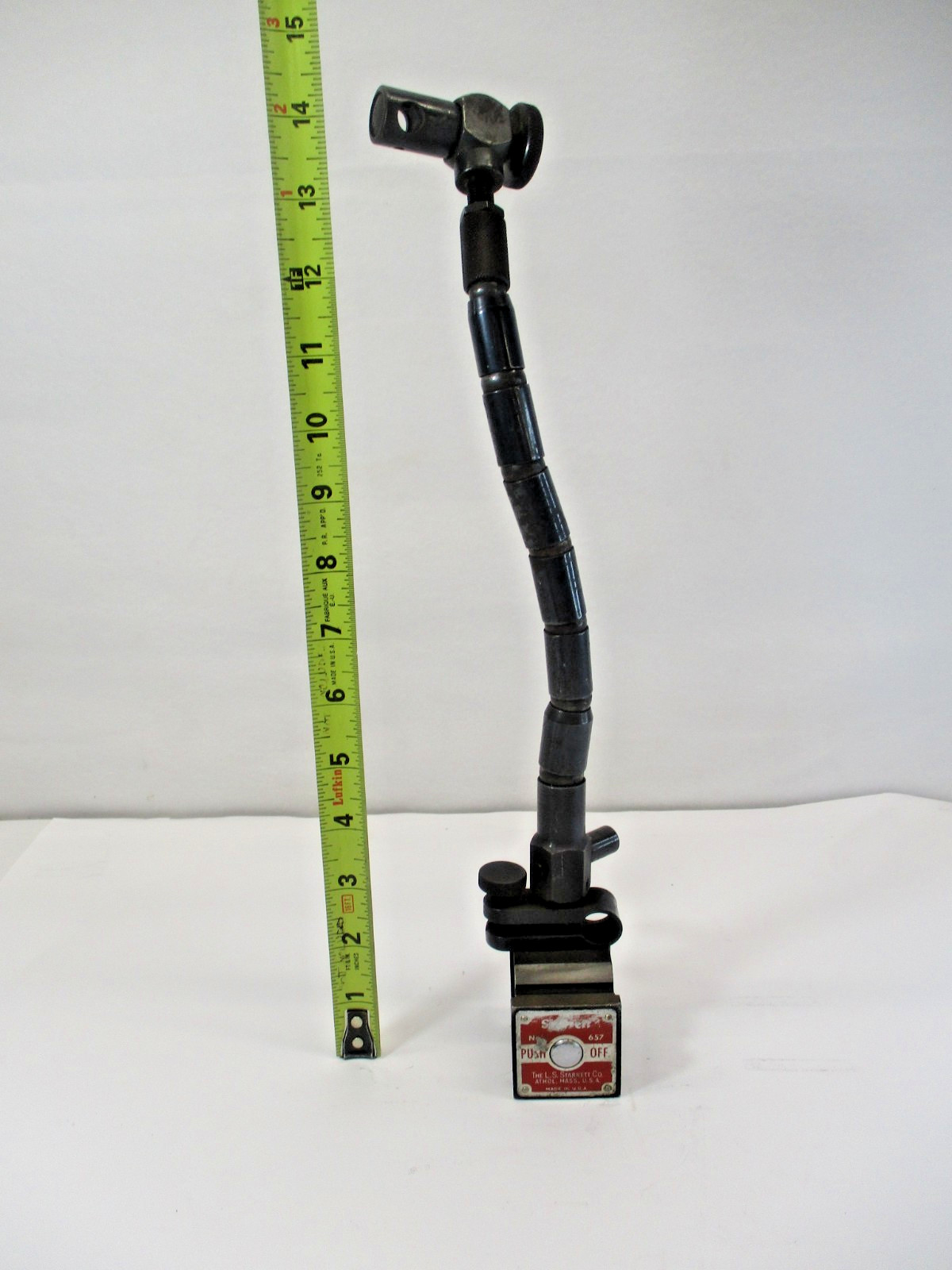 STARRETT # 657  MAGNETIC BASE & One Lever Lock Flex-O-Post Arm & Snug EC
