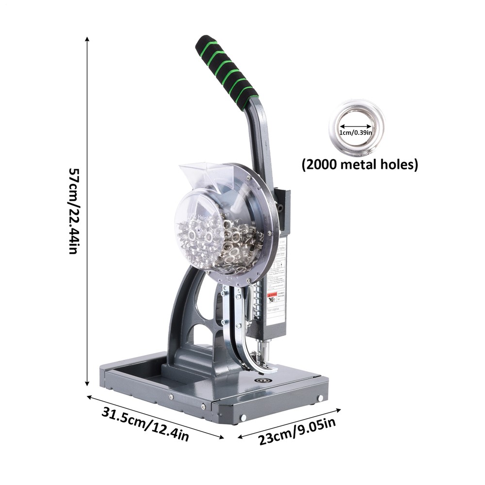 Semi-Automatic Grommet Hand Press Machine Tool Commercial W/2000 Eyelet