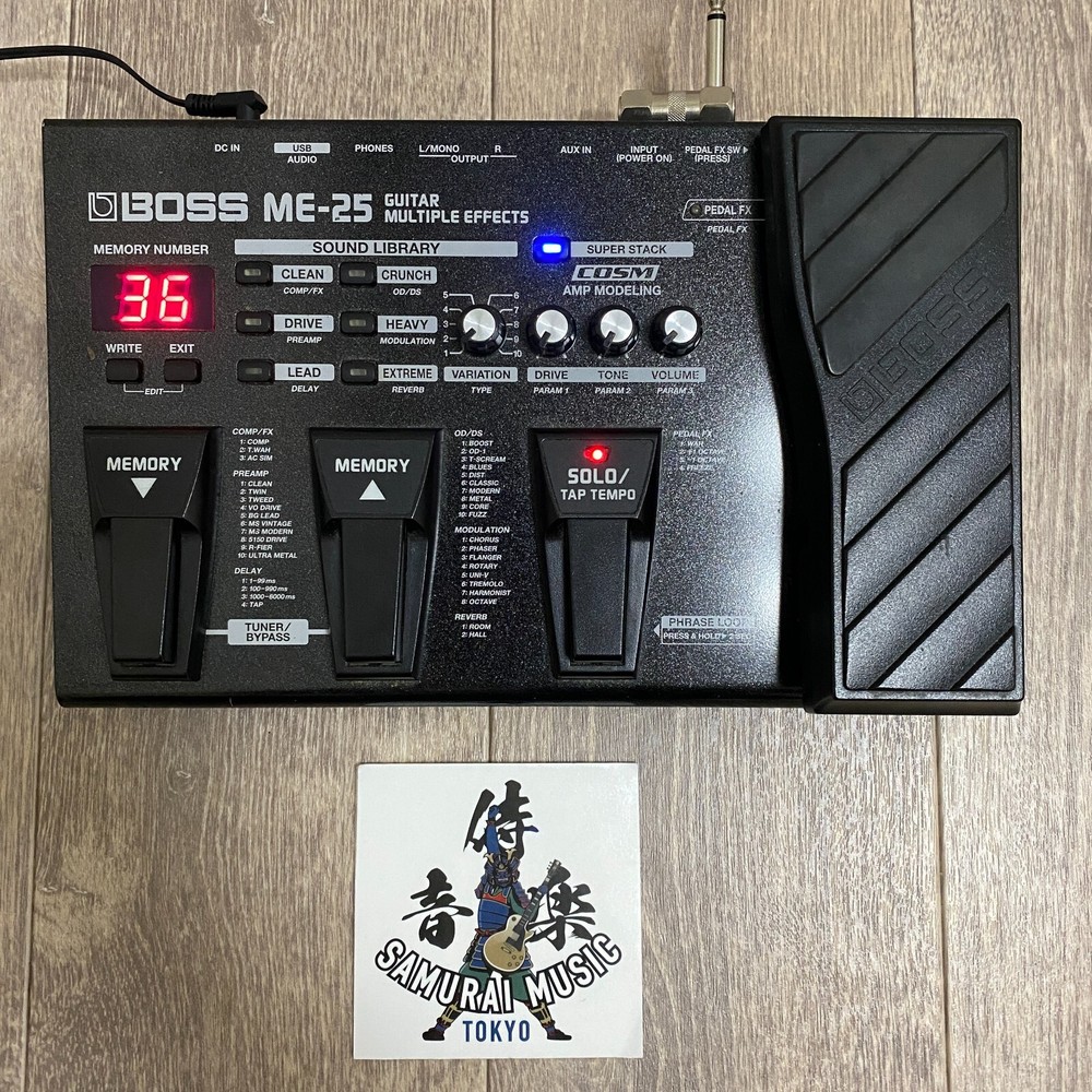 BOSS ME-25 Guitar Multiple Effects Multi-Effector With AC Adapter From Japan