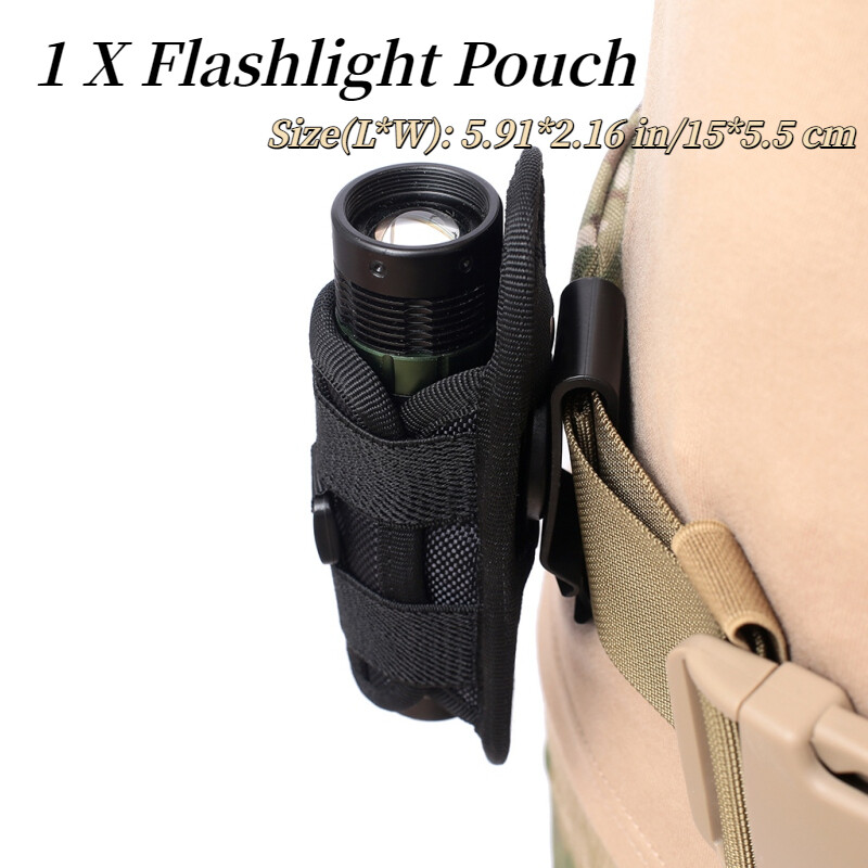 360° Rotating LED Flashlight Case With Belt