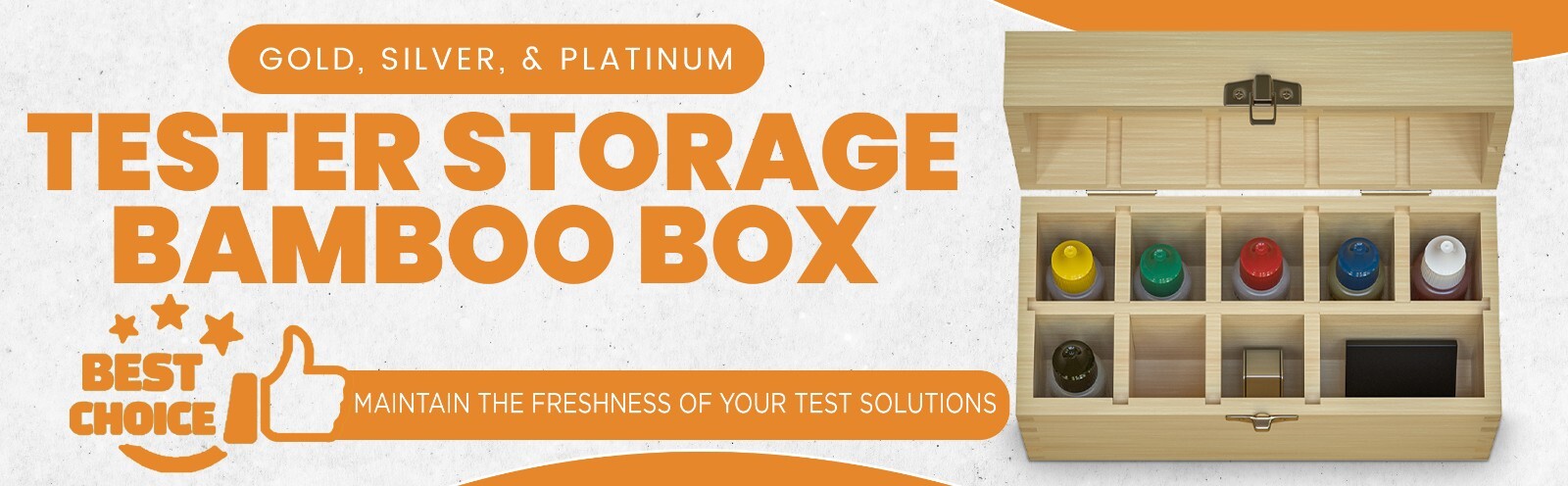 Storage Box 10k 14k 18k 24K Gold Silver Acid Jewelry Test Kit Testing Tester