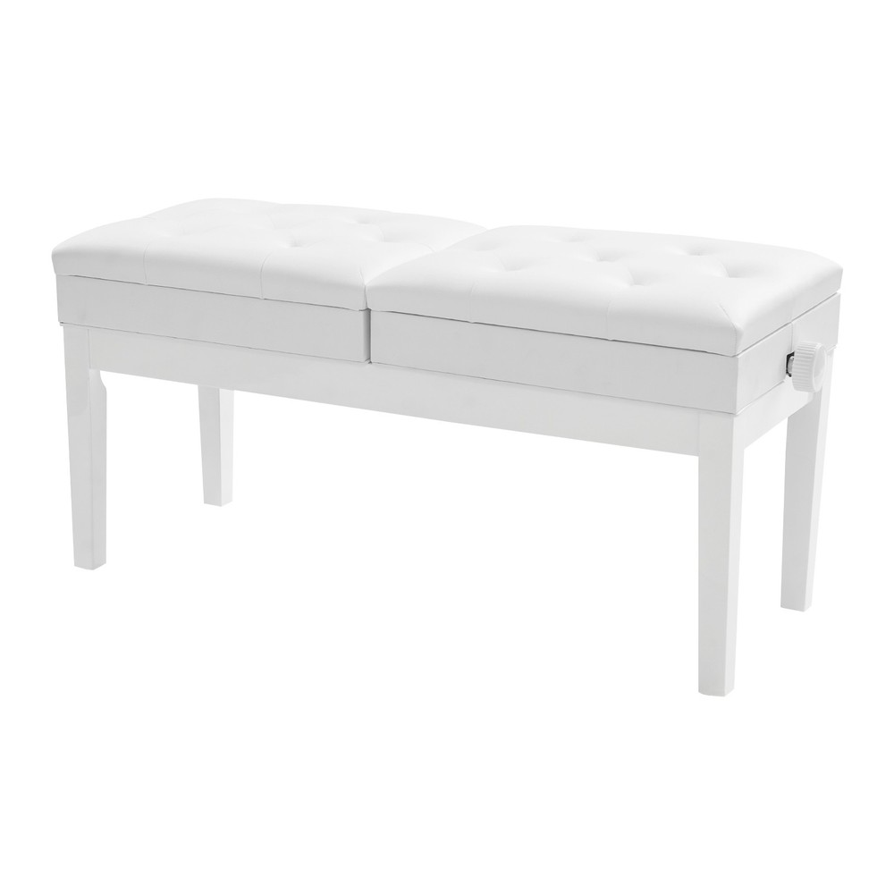 Double Seater Adjustable Piano Bench with Storage, Comfort & Style