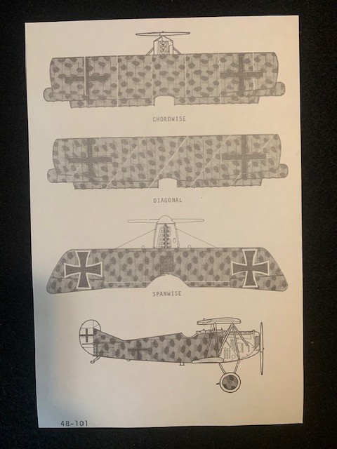 MICROSCALE 1/48 WWI GERMAN LOZENGE CAMOUFLAGE PATTERN - LOWER SURFACE