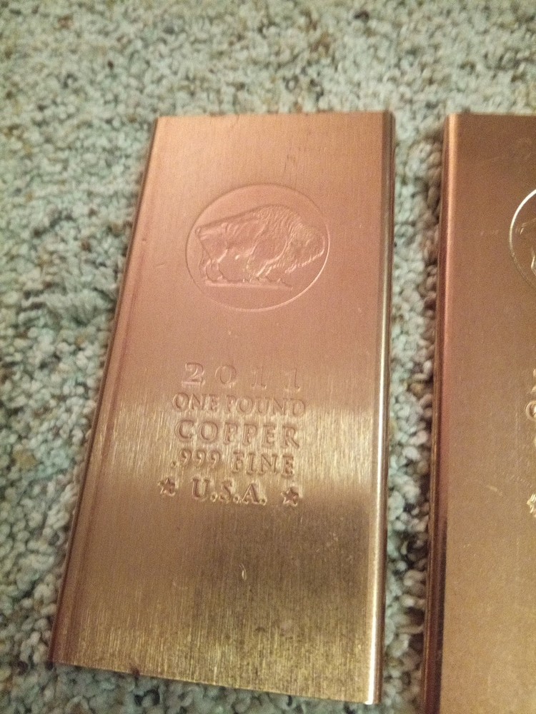 2. 1 Lb .999 Copper Bars