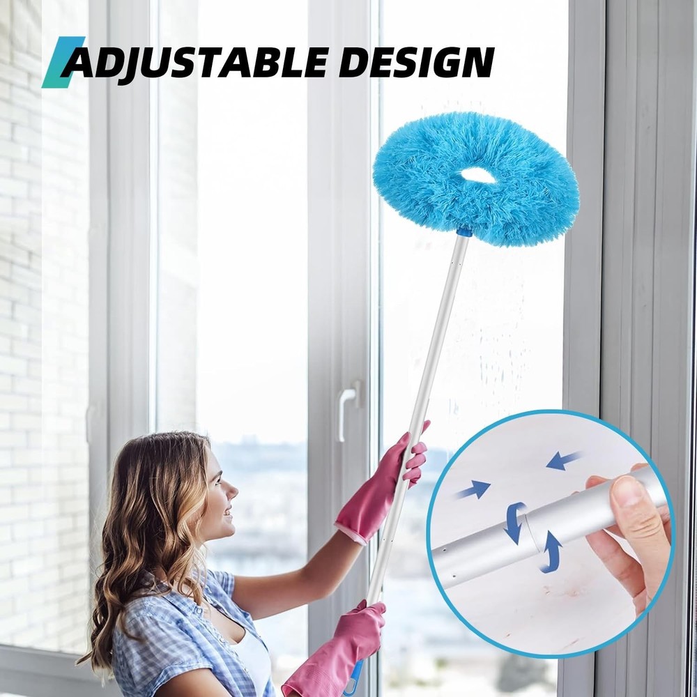 DRQ Ceiling Fan Cleaner Duster, Reusable Microfiber Duster with Extension Pol...