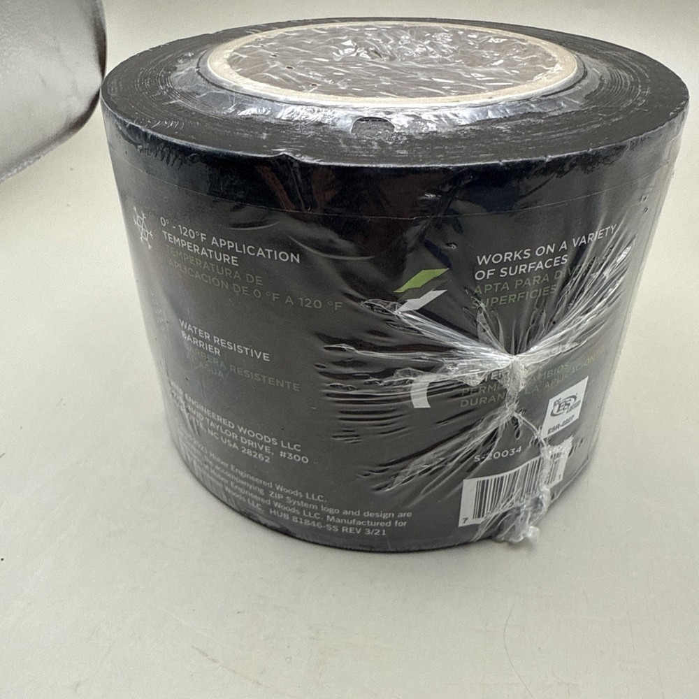Zip System Flashing Tape Advanced Acrylic Adhesion 3-3/4" x 90ft Roll