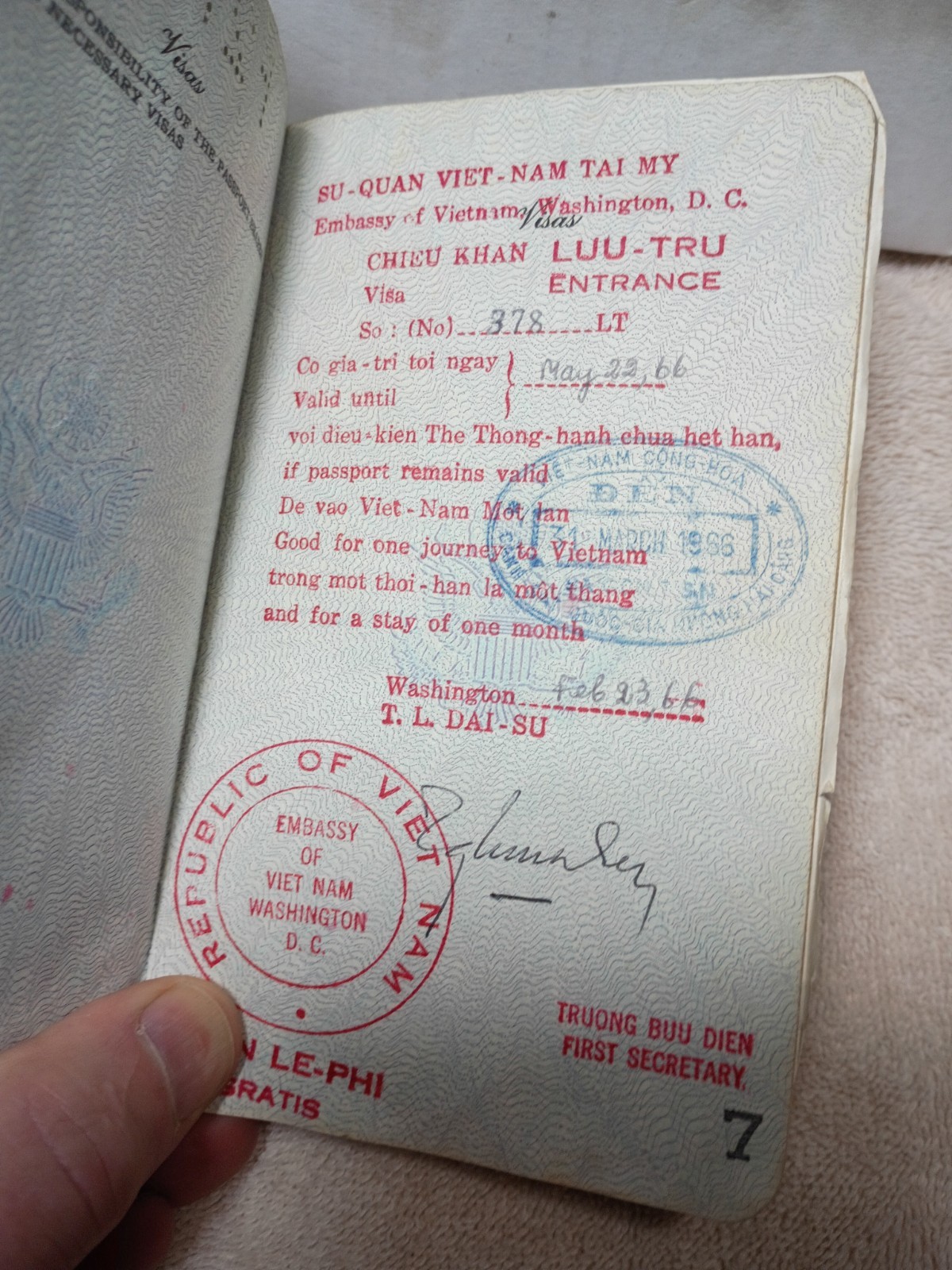 Obsolete passport United states 1965 document travel C