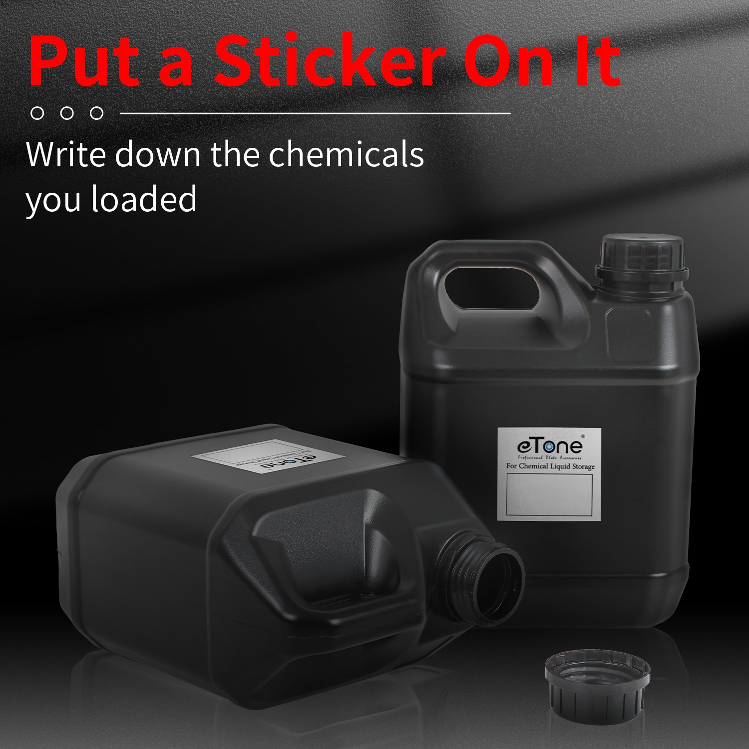 3Pcs 2L Darkroom Chemical Storage Bottles B/W Film Photo Developing Processing