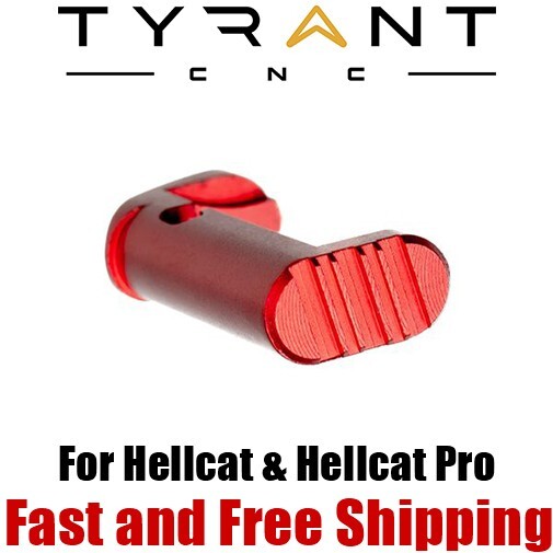 Tyrant CNC Extended Magazine/Mag Release for Springfield HELLCAT/PRO - Red