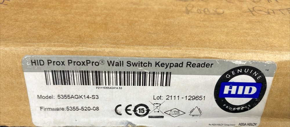 HID Prox ProxPro 5355AGK14 Wall Switch Keypad Reader