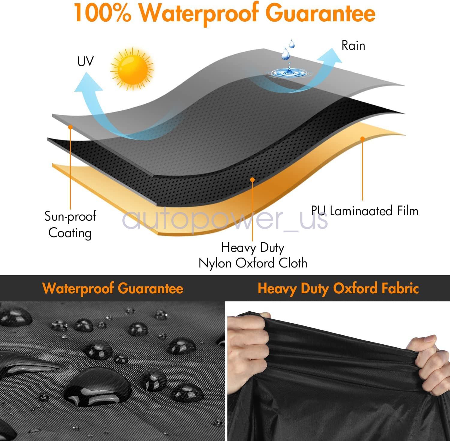 Patio Chair Cover Outdoor Garden Lawn Furniture sun Waterproof Protector Black