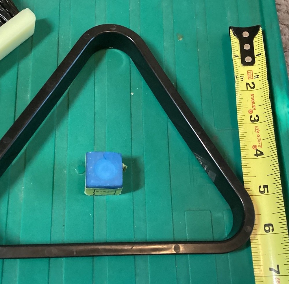 Mini Billards Pool Plastic Traingle Brush & Chalk