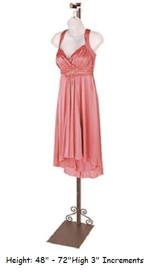 Costumer Clothing Display Copper Boutique Butler Valet Garment Adjustable 72"