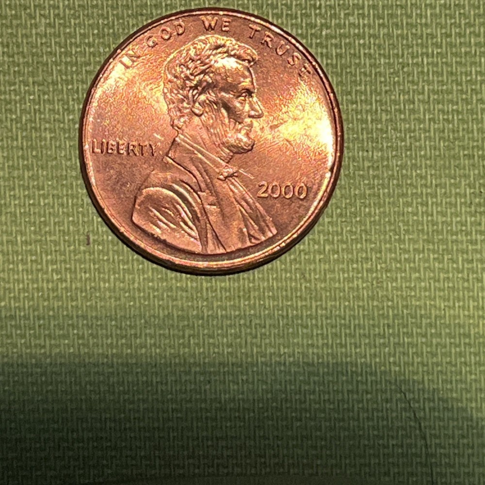 2000 P Lincoln Memorial Cent With Die Crack Reverse