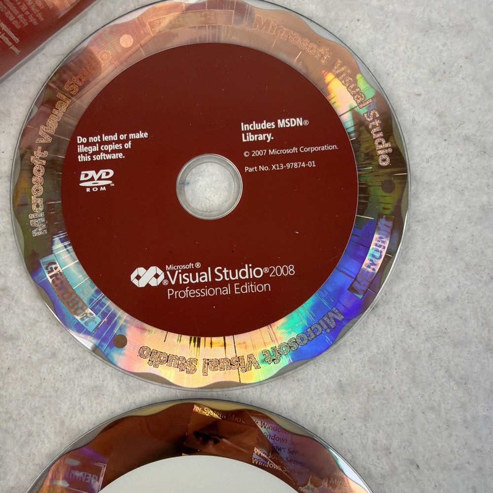 Microsoft Visual Studio Professional 2008 SQL Server Dev 2005 RETAIL Box