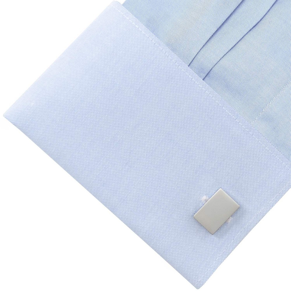 Stainless Steel Rectangle Infinity Engravable Cufflinks