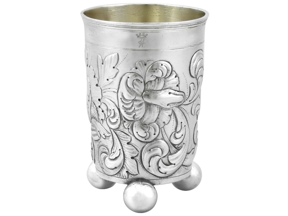 Antique German Silver Beaker