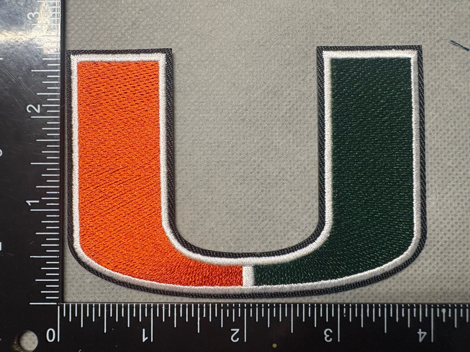 University Of Miami Hurricanes iron on Embroidered Patch The U