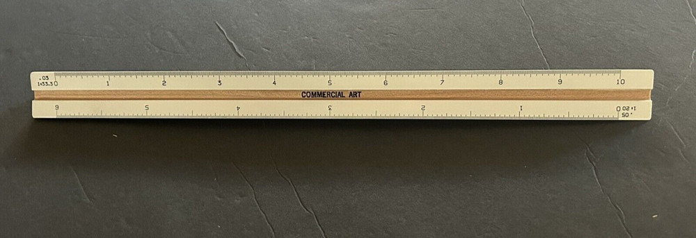 Vintage Drafting Scales Engineering Triangular Graphic Arts Pickett Staedler