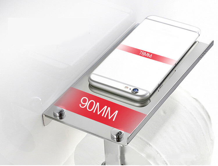 Hot Sale Wall Mounted Toilet Paper Holder with Mobile Phone Shelf Holder