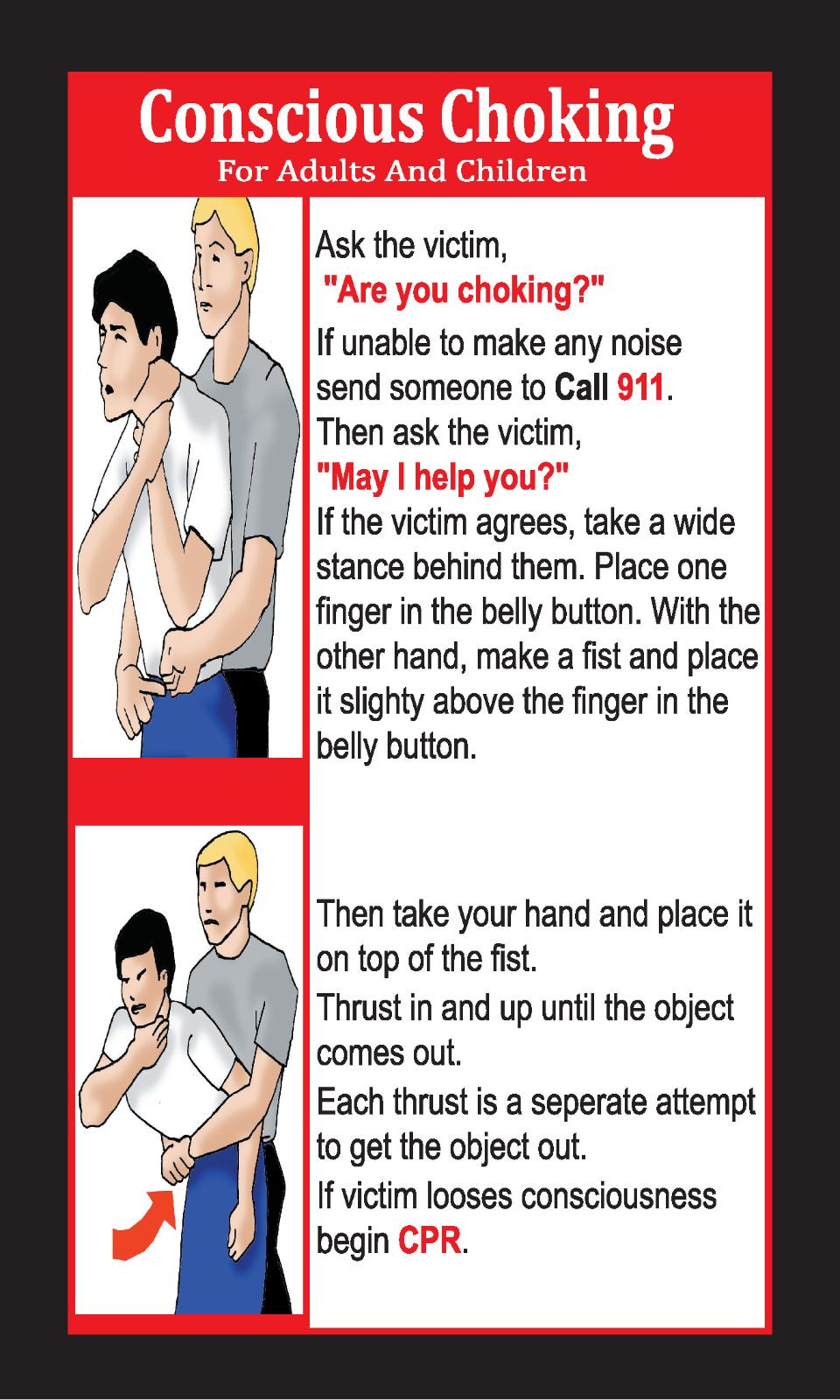 CPR and Choking Pocket Reference Cards - LOT OF 100 - 2016 Guidelines