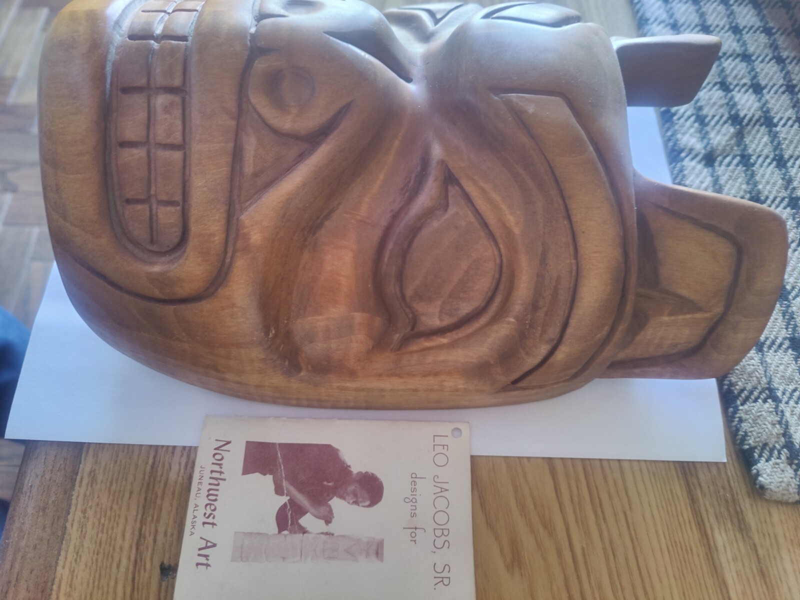 NORTHWEST COAST BEAR MASK BY MASTER CARVER LEO JACOBS SR.