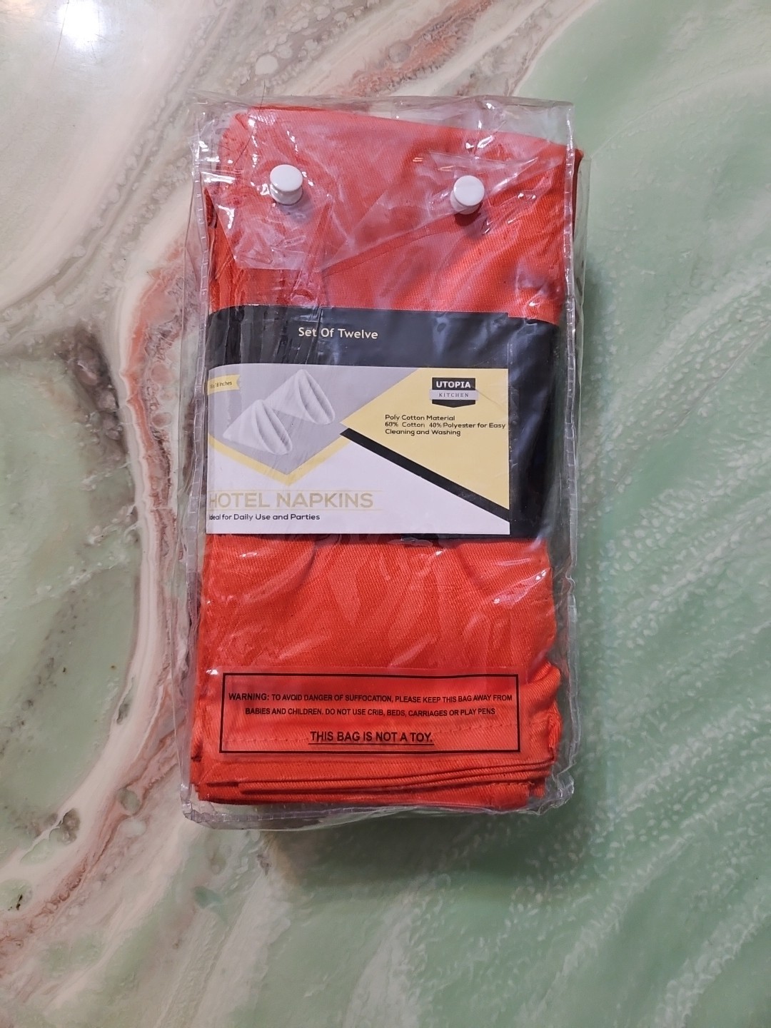 Utopia Luxury Dinner Napkins Orange 12 Pack 18 X 18 Autumn Thanksgiving NEW