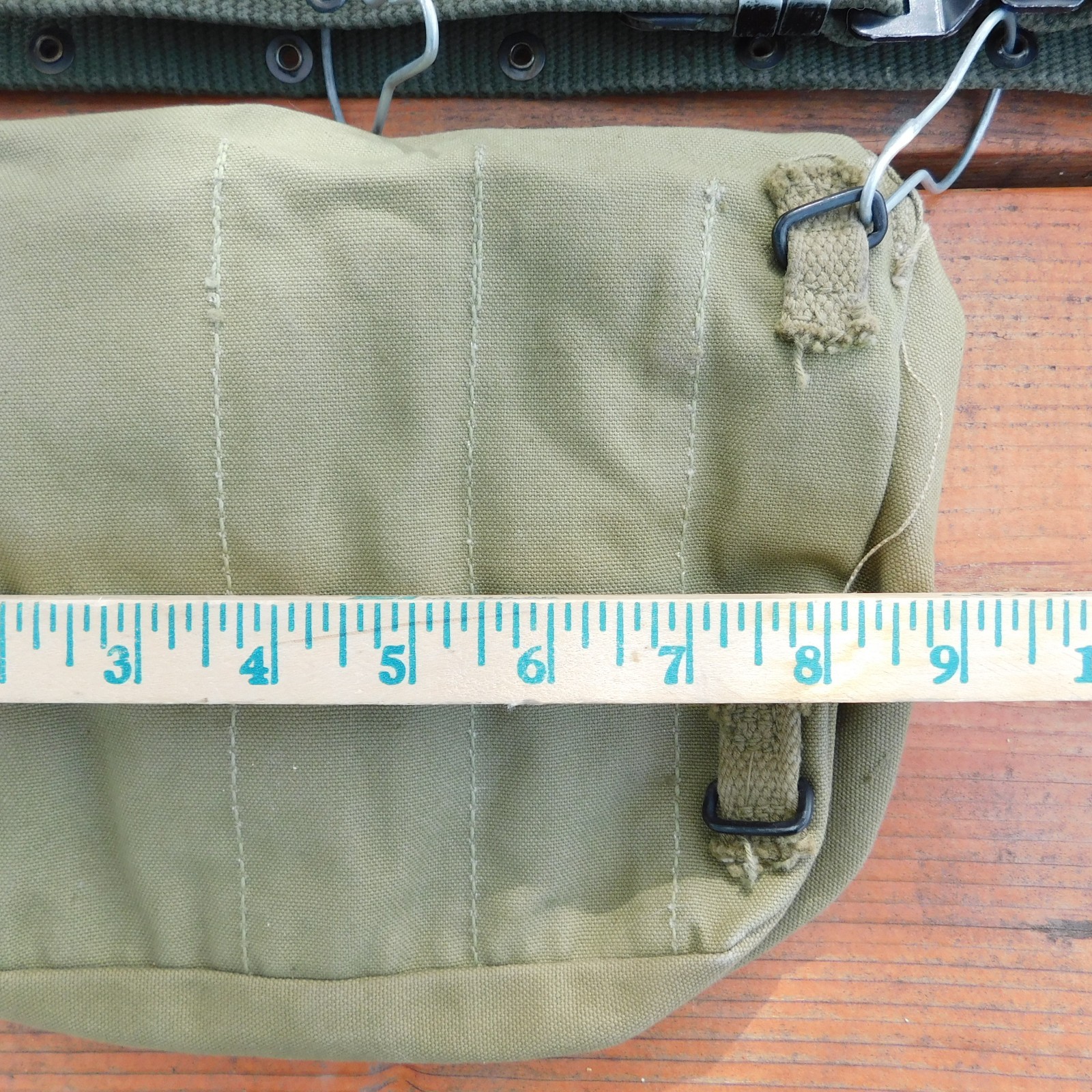 WWII Era US Army M-1928 Canvas Meat Can or Mess Kit Pouch