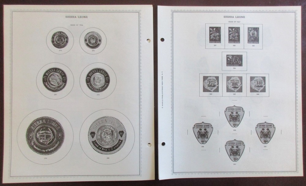 Sierra Leone : Clean Set of Unused Minkus Supreme Global Pages to 1968