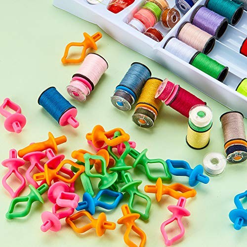 60 PCS Bobbin Holders Thread Spools Clips Preventing Tangles Sewing Supply