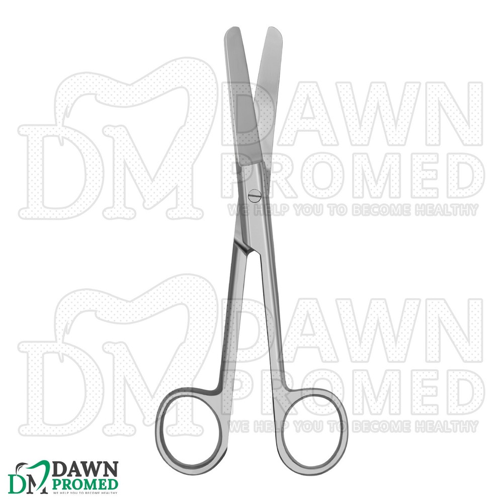 6 Pcs Operating Scissors 4.5" Straight Blunt Blunt Round Pattern Surgical Set