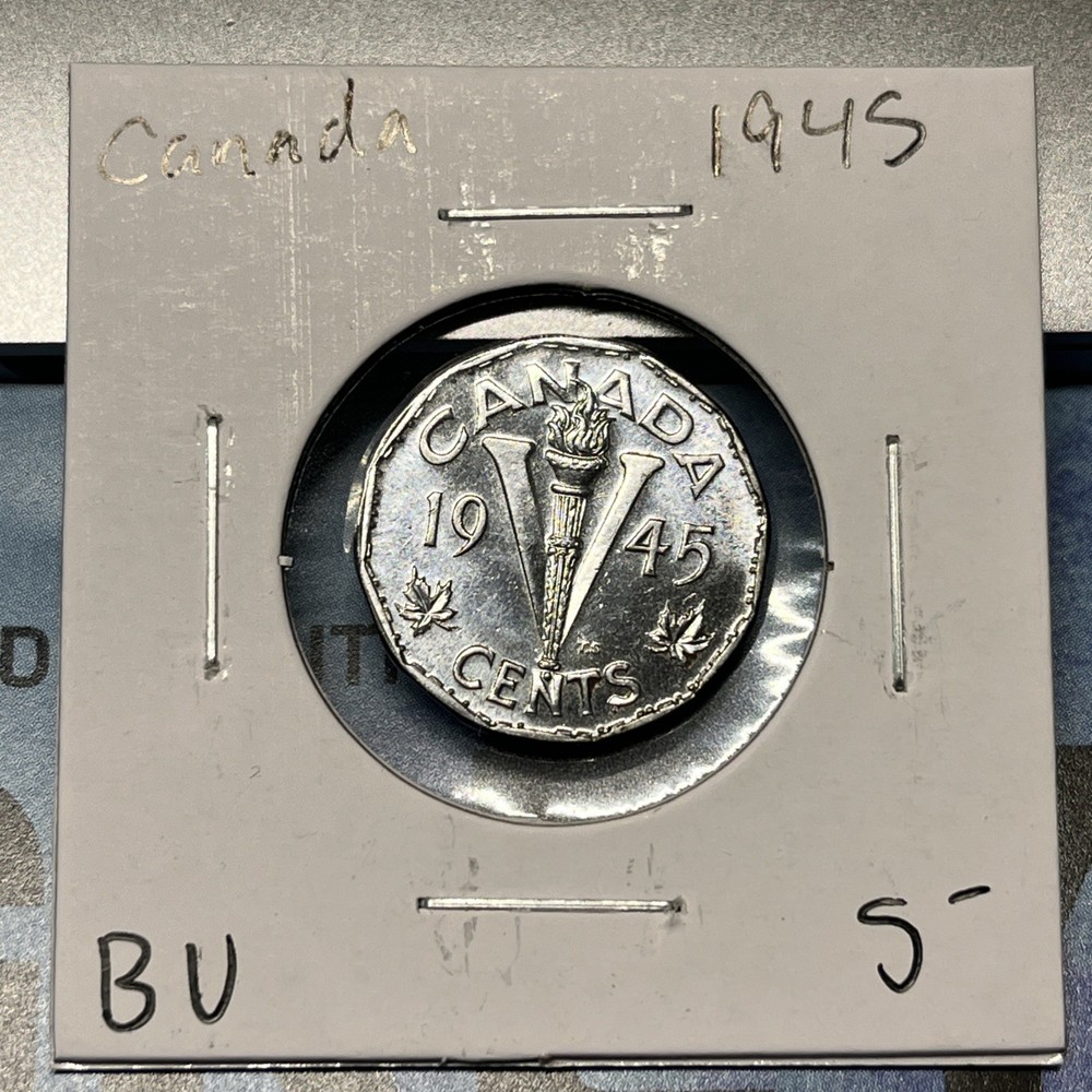 1945 Canada 5 Cent UNC Coin