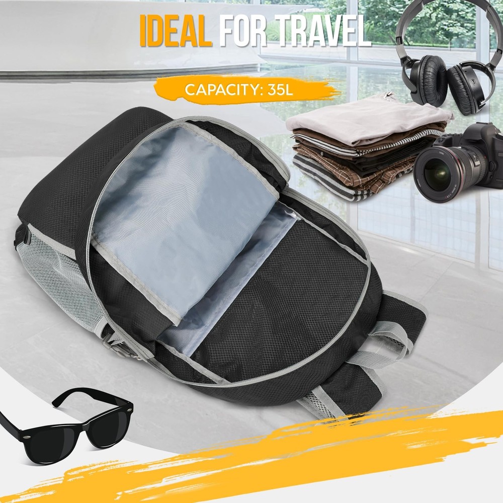Lightweight Packable Backpack 35L, Light Foldable Backpacks Water Resistant C...