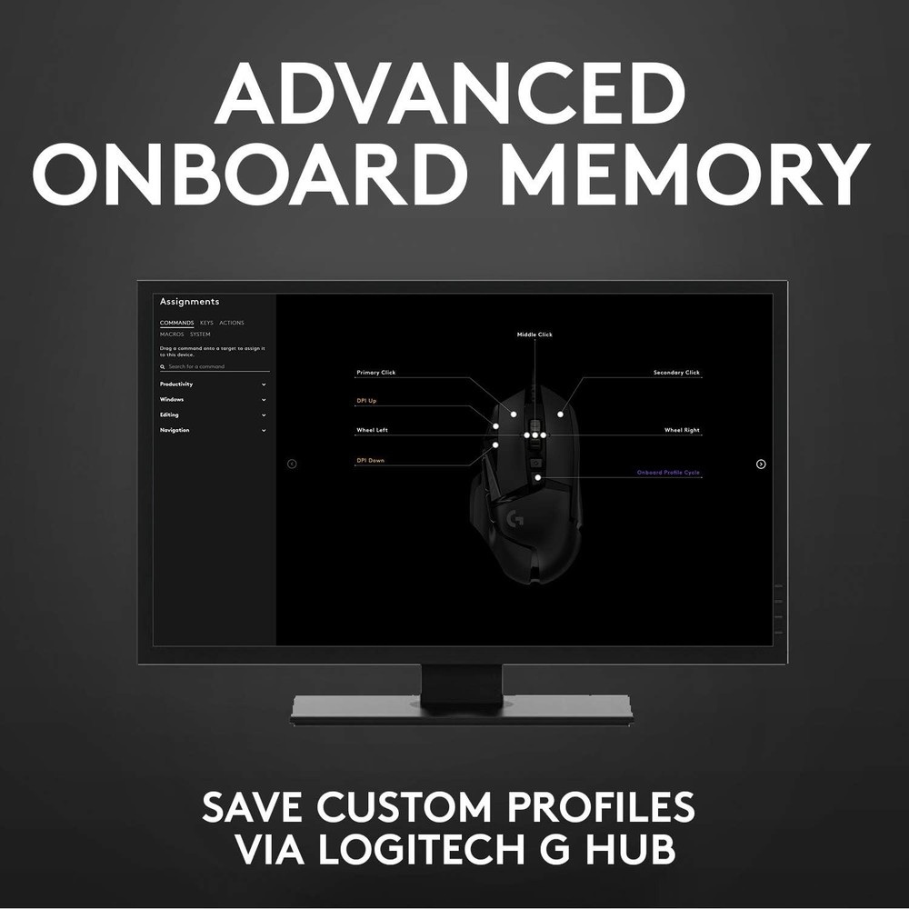 Logitech G502 Hero: High-Performance Wired Gaming Mouse with Touch Scroll & RGB