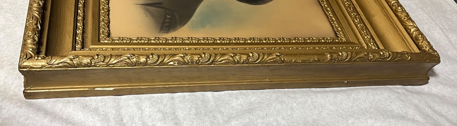 19c Charcoal Portrait Beautiful African American Women signed DE Fogarty