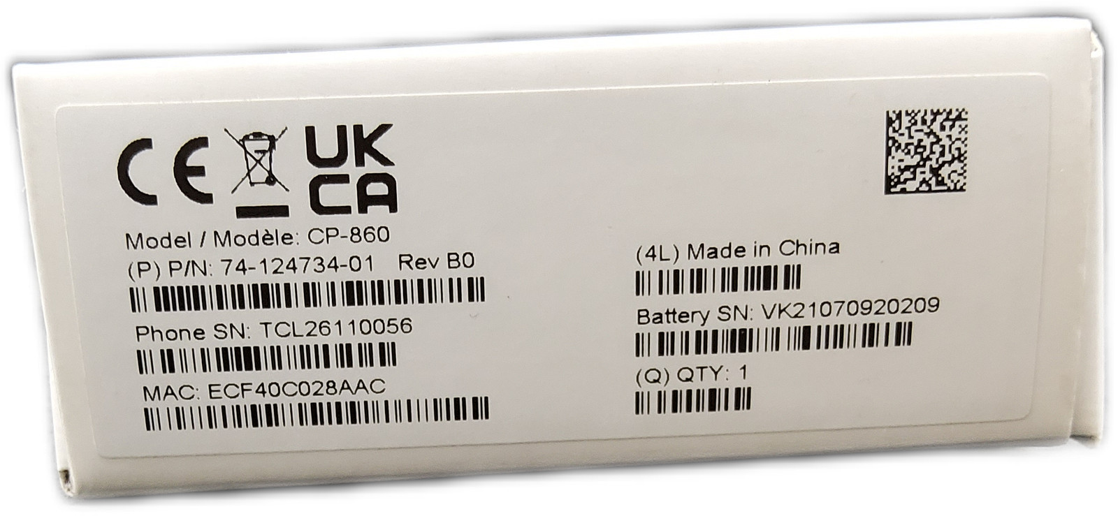 Cisco CP-860 VoIP Business Smartphone with Desktop Charger and PSU