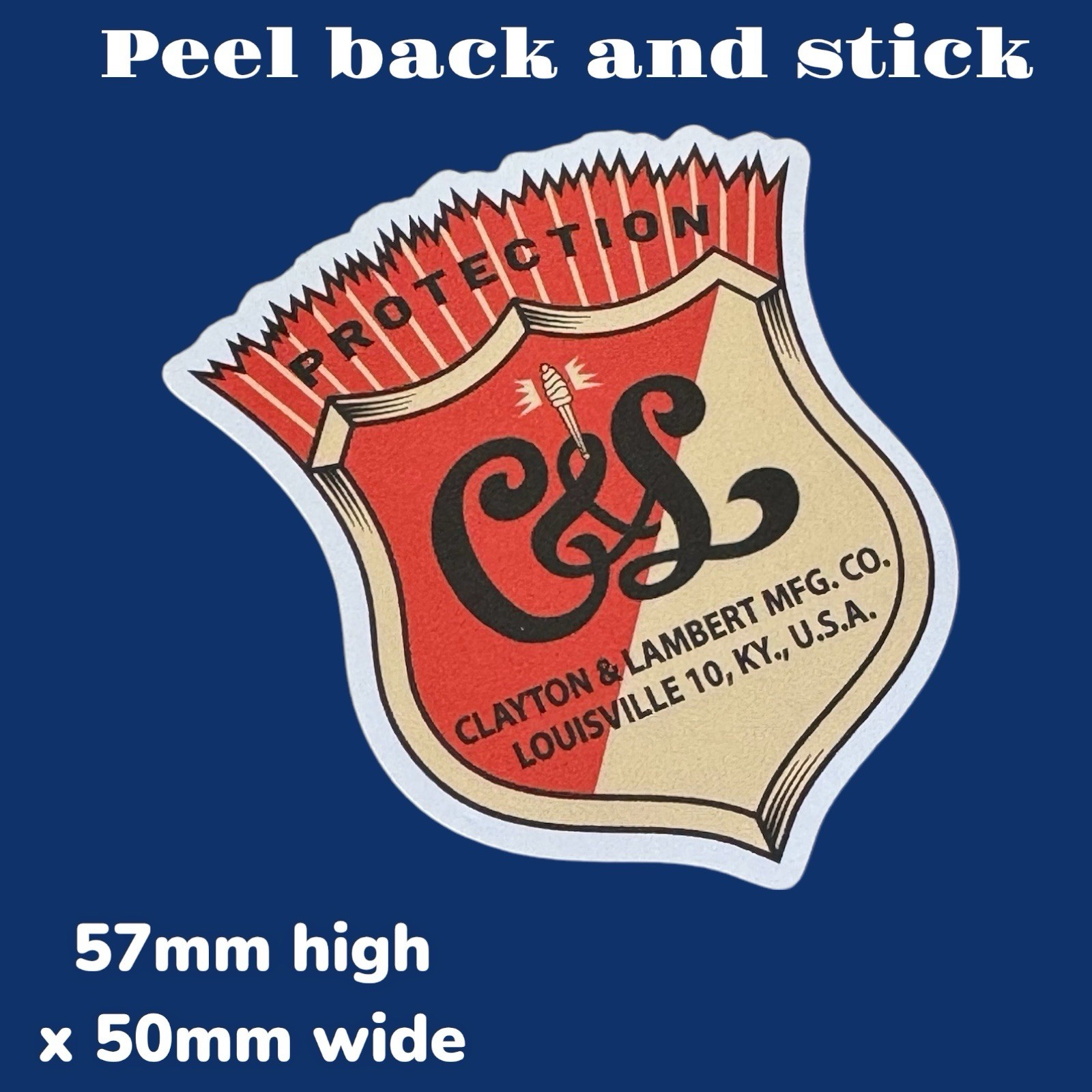 C&L Protection Clayton & Lambert MFG co Vinyl Sticker Decal Classic Lamp Brass
