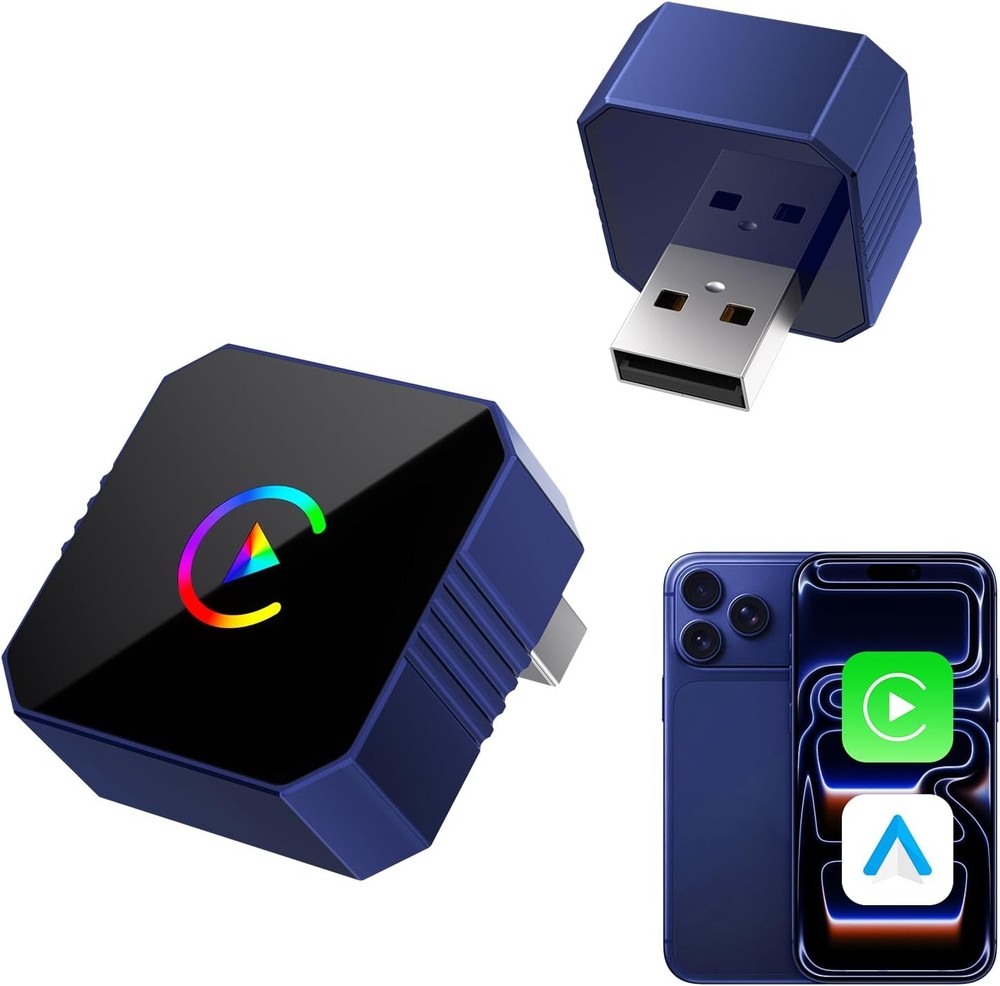 2026 Wireless CarPlay & Android Auto Adapter | Plug & Play, Wired to Wireless