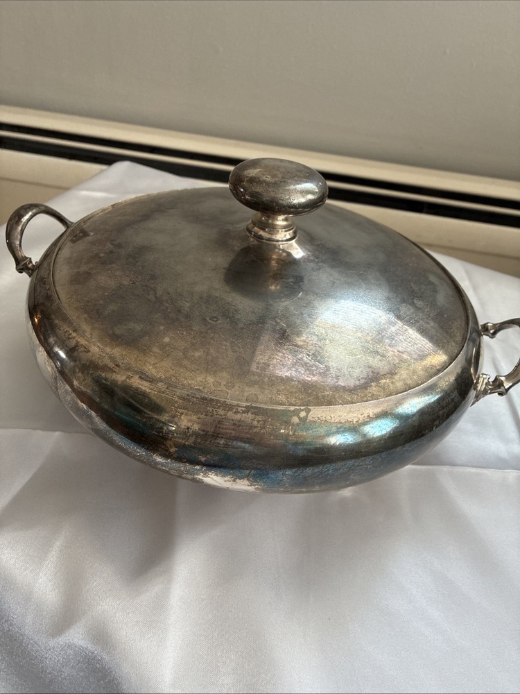 Antique Silver Footed Serving Dish