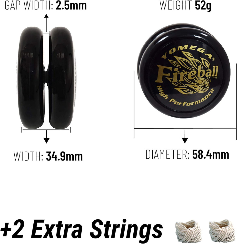Fireball Yoyo -HIGH Performance Responsive Transaxle Yoyo, Great for String Tric